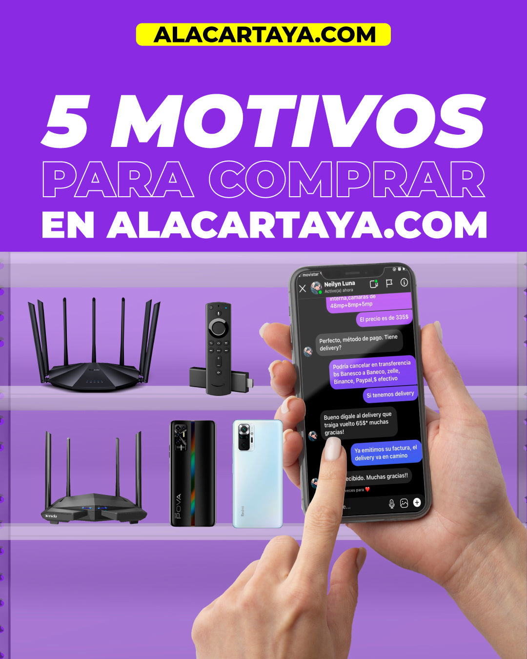 5 motivos para comprar en la tienda online alacartaya.com